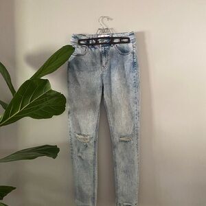 Kancan Skinny acid wash jeans.